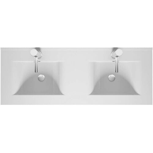 Riho Porto Wave built-in double washbasin 120 cm, W018010005