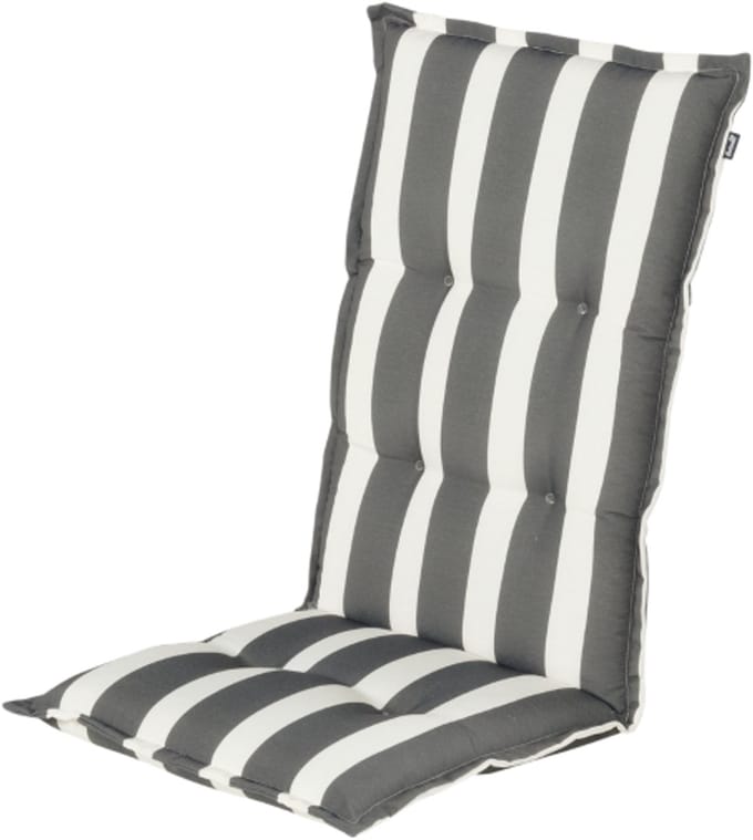Hartman Roma grey - grijze streep - hoge rug - 123x50x8cm