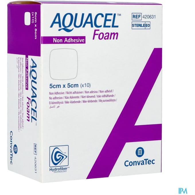Aquacel Foam Non Adhesief 5x5cm 10
