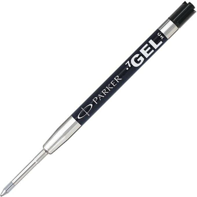 Parker gelpen vulling | medium punt (0,7 mm) | zwarte QUINK inkt | 1 stuks