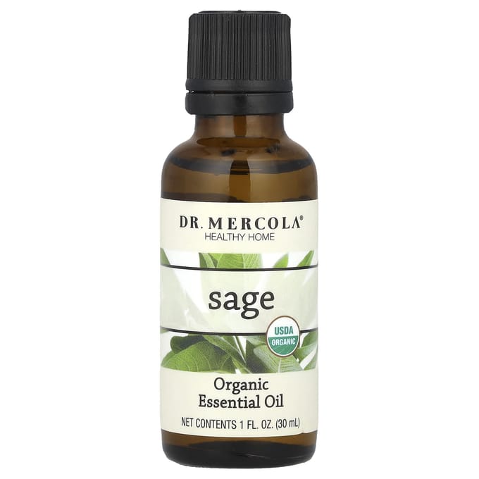 Dr. Mercola, Organic Essential Oil, Sage, 30Ml(1Oz)