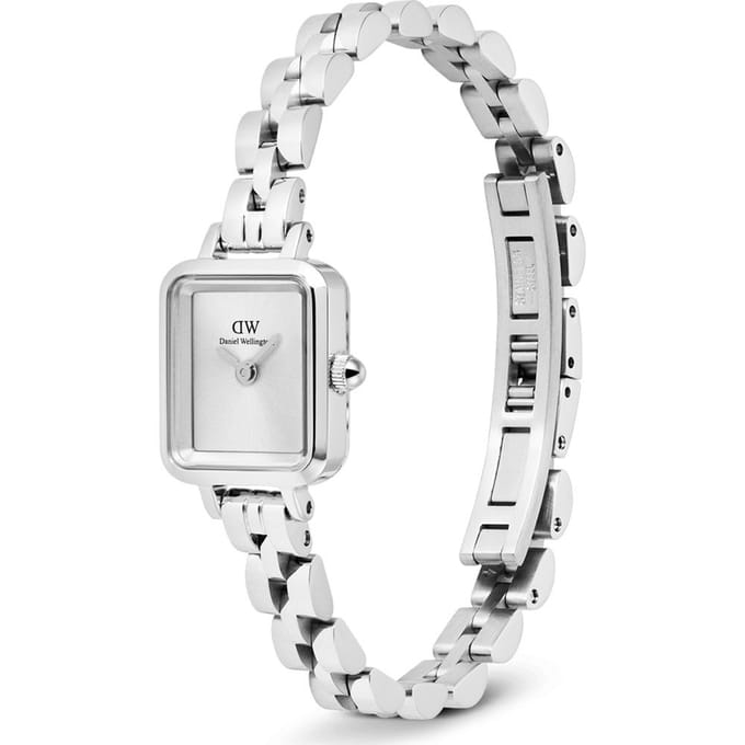 Daniel Wellington DW Watch Quadro Mini Arch 3-link White Sunray Silver 15.4X18.2mm