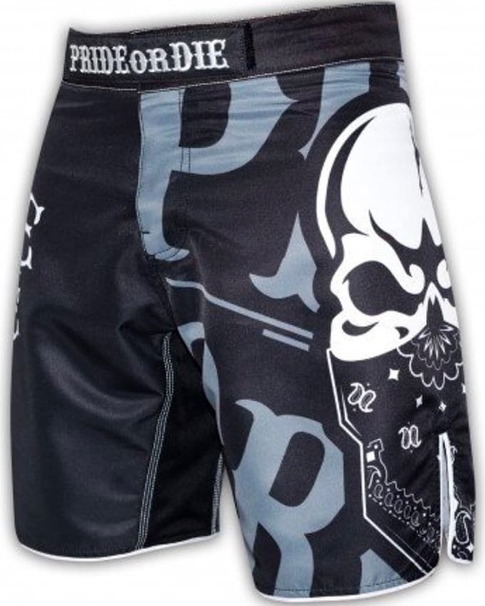 PRIDE or DIE MMA Fightshorts Reckless Zwart Wit - S - Jeans Maat 30