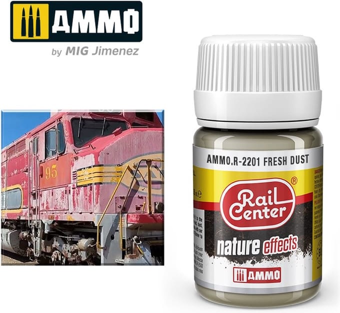 AMMO by Mig Jimenez Modelbouwdecoratie - MIG R2201 Rail Center - Fresh Dust - Nature Effects - 35 ml Effecten potje