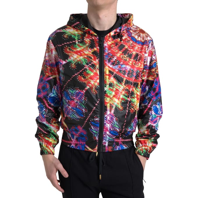 Vegas Lights Print Hoodie Jasje