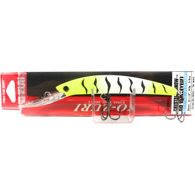 Yo Zuri Crystal Minnow DD Walleye 90 mm drijvend kunstaas R1205-CLT (6725) black