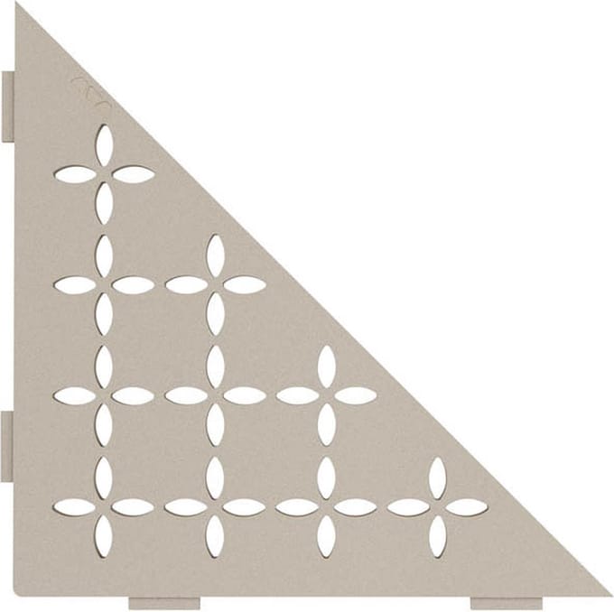 Schlüter Shelf-E-S1 planchet 21x21 cm floral aluminium structuur-gecoat crème