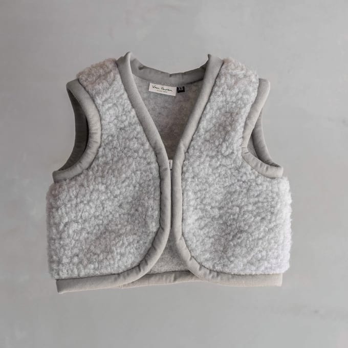 Wollen babybodywarmer Nilo Grijs - XS / 74-92
