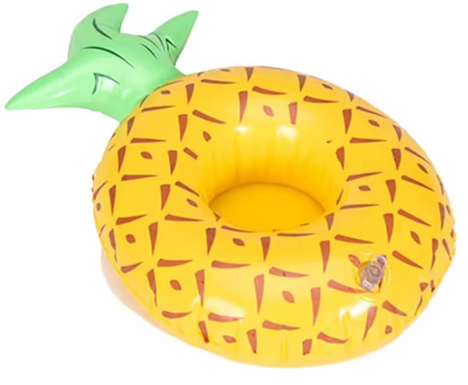New Age Devi -Opblaasbare Ananas-Drankhouder - Bekerhouder voor Zwembad Jacuzzi - Drijvend