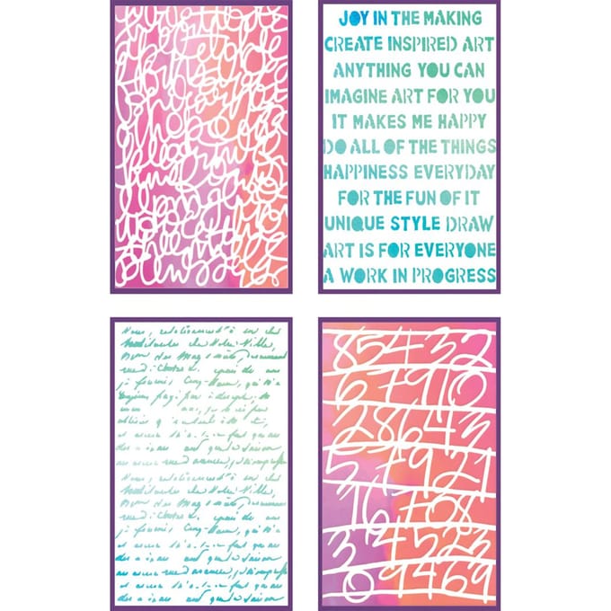 Sizzix Stencil Set "Words and Numbers"