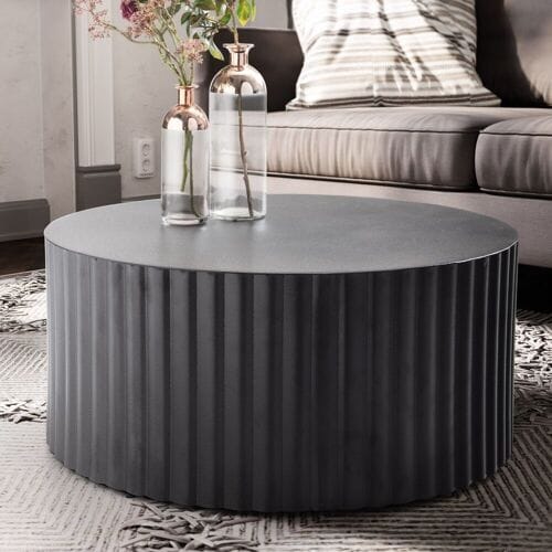 Salontafel zwart metaal 67 cm breed - WL6.760