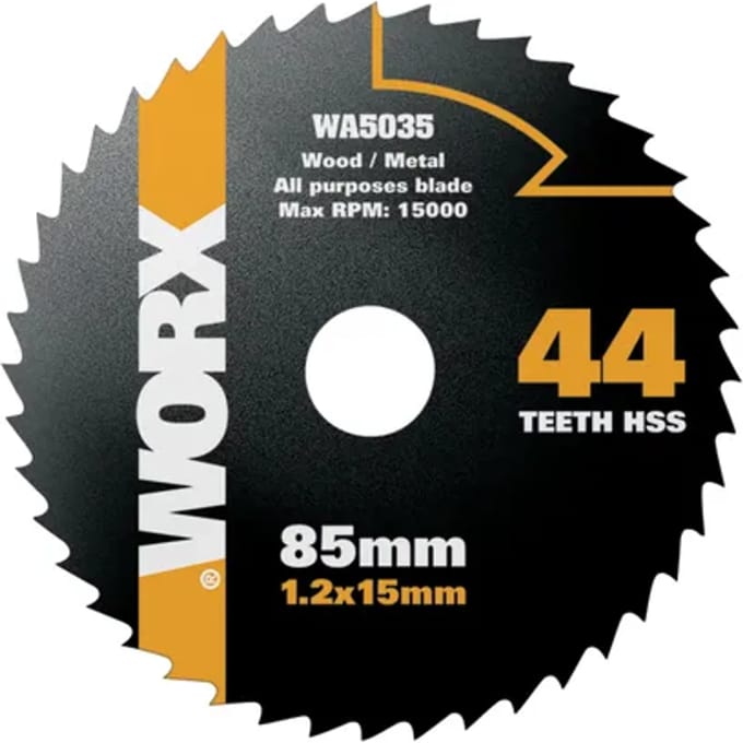 Worx Cirkelzaagblad Universeel Wa5035 - 85mm - 44t - Hss