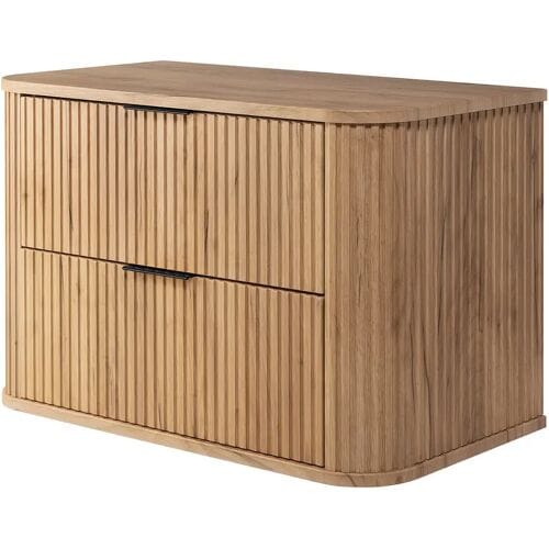 Badkamerkast, Craft Eik met zwarte handgreep, 80,4 x 51,7 x 41,5 cm