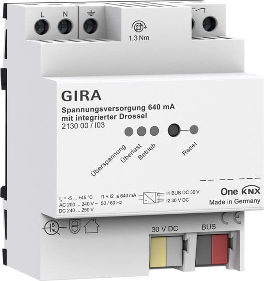 Gira One KNX Voeding 640mA Met Geïntegreerde Spoel - 213000