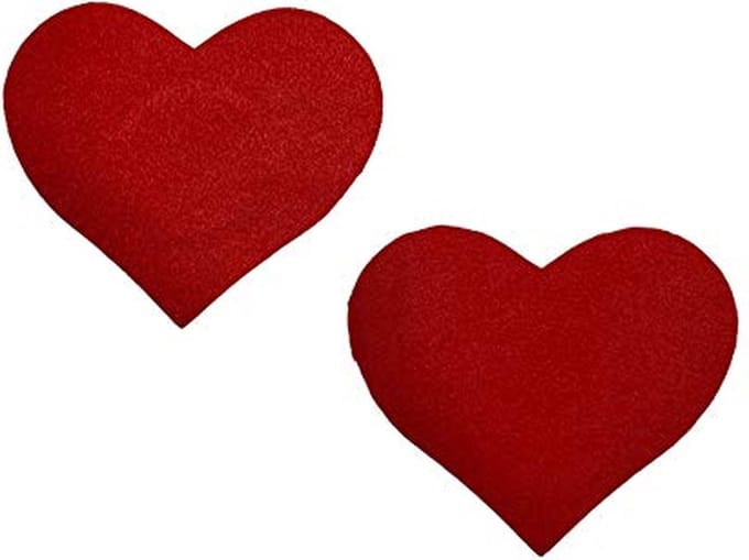 Finnacle - Niple Stickers Hart - Rood Tepelstickers met Hartjes - Zelfklevend en Stijlvol
