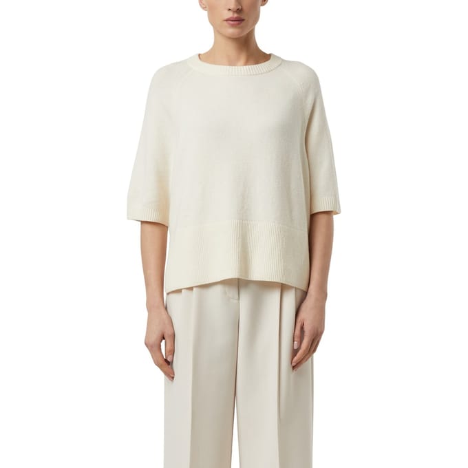 Comma Pullovers Offwhite Maat: S | Sweaters Outlet | Dames | Wit