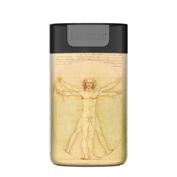 Kambukka Olympus - Thermische beker - 300 ml - Vitruvian Man - RVS - Lekvrij