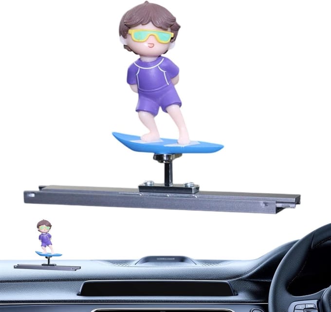 Auto Dashboard Decoratie - Surfjongen Ornament - Auto Interieur Aankleden - Dynamische Slingerende Beweging - 8x11cm - Niet gespecificeerd