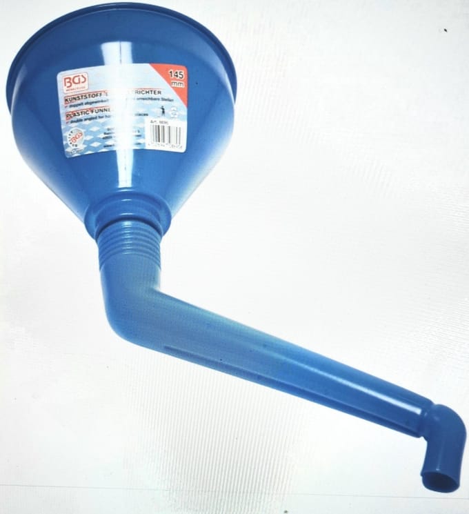 Schuine olietrechter| brandstoftrechter |2 hoekig model | Ø 145 mm