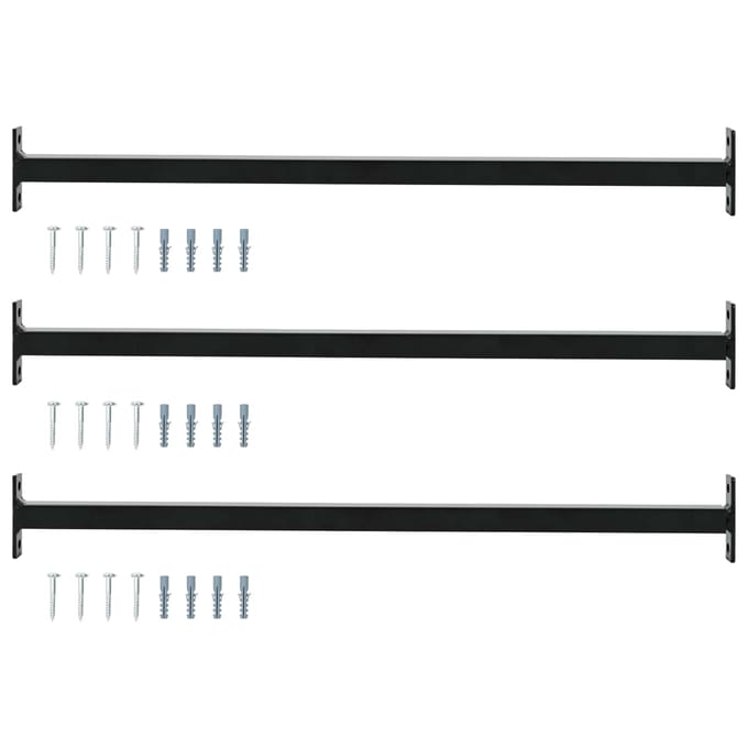 vidaXL - Verstelbare - ven - veilighheidsbalk - 3 - st - 710 - -1200 - mm - Staal