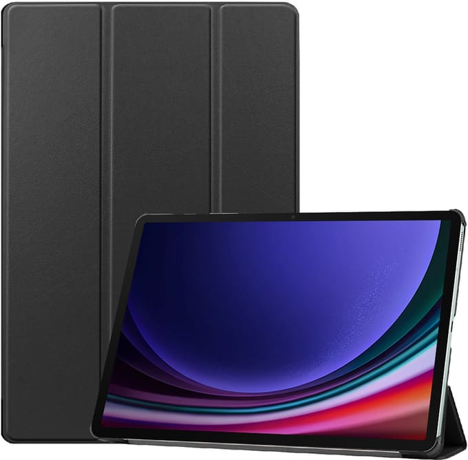 Cazy tablet Hoes geschikt voor Samsung Galaxy Tab S10 Plus / Tab S9 FE Plus / Tab S9 Plus - TriFold Bookcase - Zwart