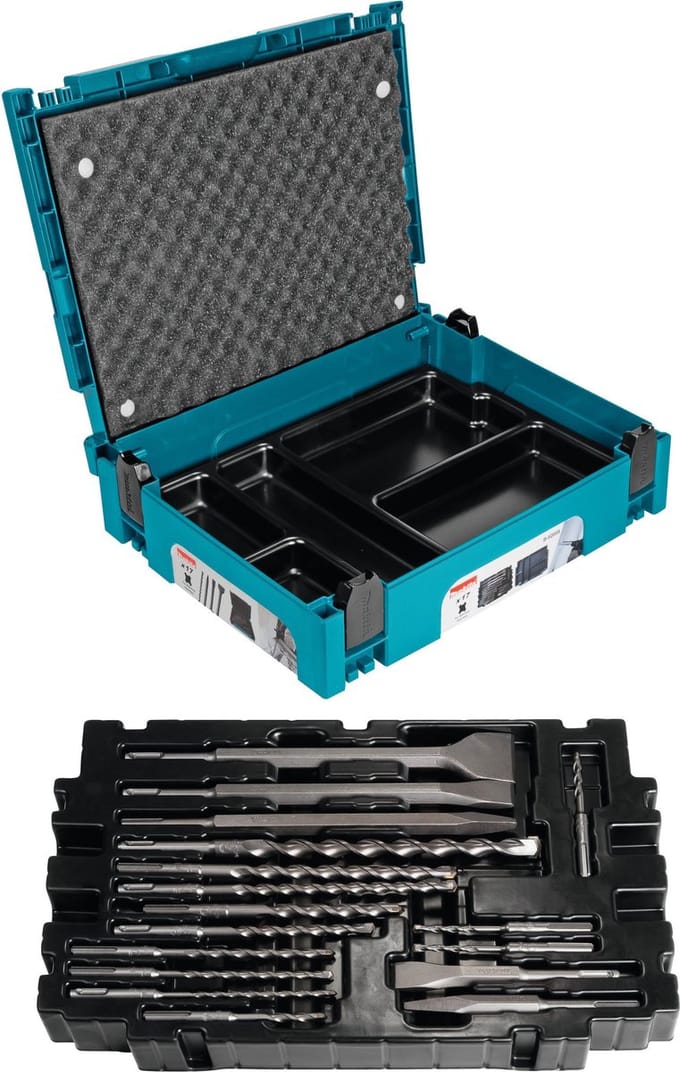 Makita B-52059 SDS-PLUS boor- en beitel set 17 delig in MBOX 1