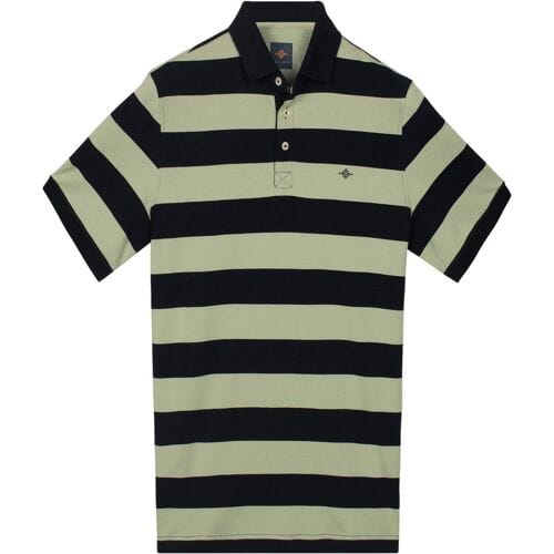 Baileys Polo Allover Yarn Dyed Stripe Soft Green / male