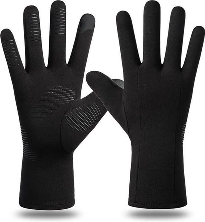 Nixnix® - Waterafstotende handschoenen Zwart Maat M - Touchscreen tip