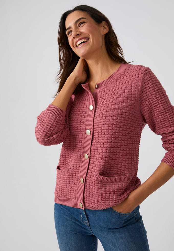 Damart - Vest zuiver katoen. - Dames - Roze - S