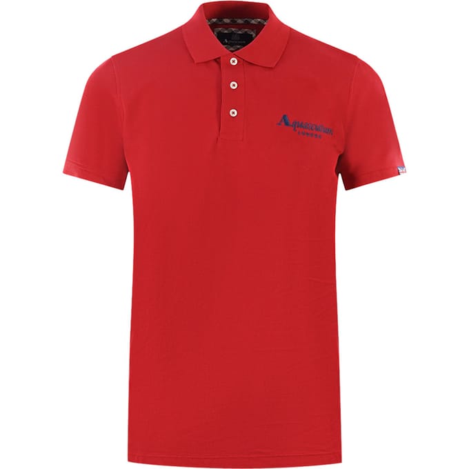Aquascutum London Classic Red Polo Shirt