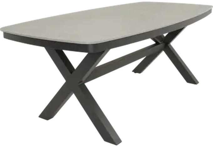 Les - Davos tuintafel Deens ovaal 200x100 cm - antraciet