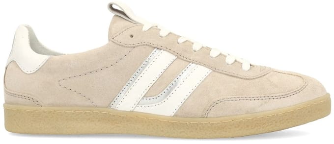 Sacha - Dames - Grijze suède sneakers met witte details - Maat 42