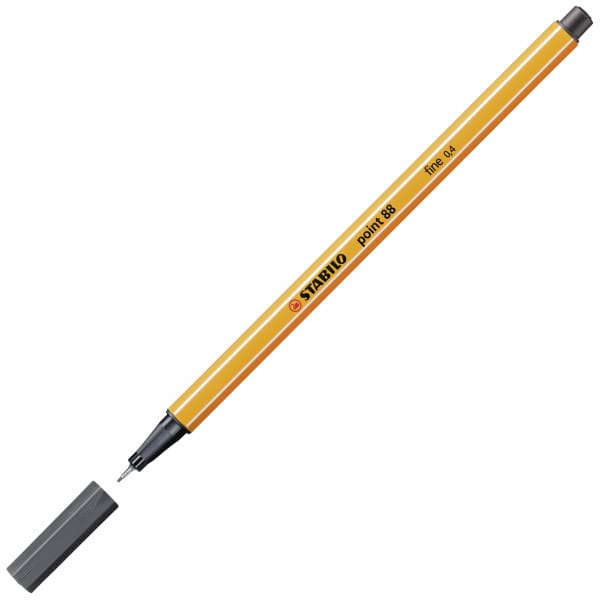 STABILO point 88 - Fineliner 0,4 mm Diep Koud Grijs - per stuk