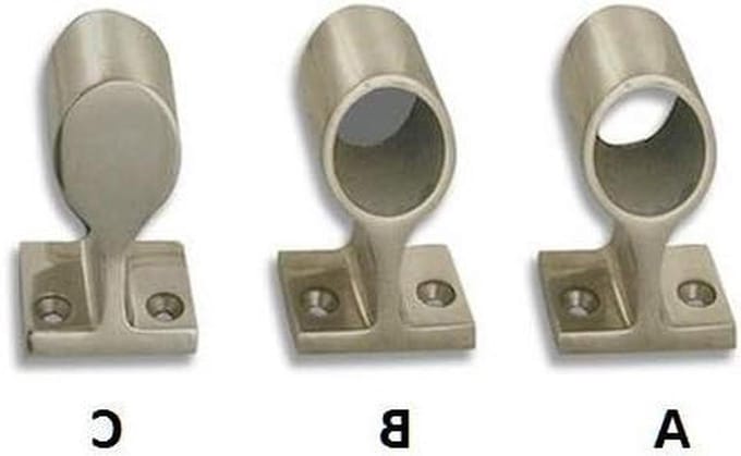 Leuningsteun - Tiend gat - Dek hardware - Gelegeerd staal - 25 mm - Zilverkleurig