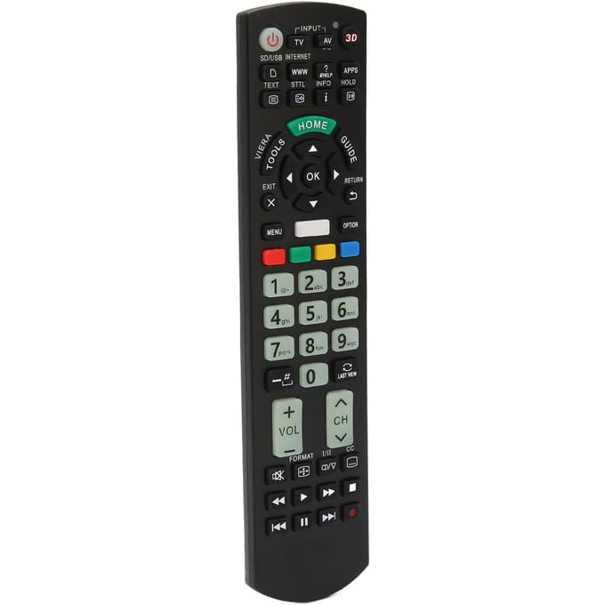 Télécommande TV Universelle Ergonomique Légère Boutons Doux Remplacement Télécommande TV black
