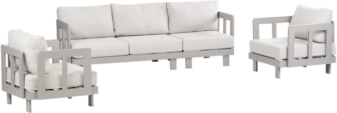 Stoel-bank loungeset Tulum | Camel | 3-persoonsbank