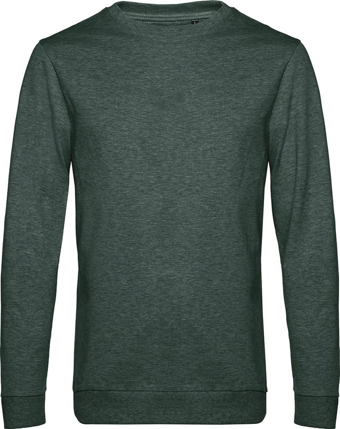 Sweater 'French Terry' B&C Collectie maat M Heather Dark Green