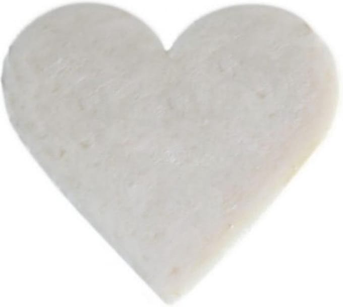 Gastenzeepjes Coconut hartvormig