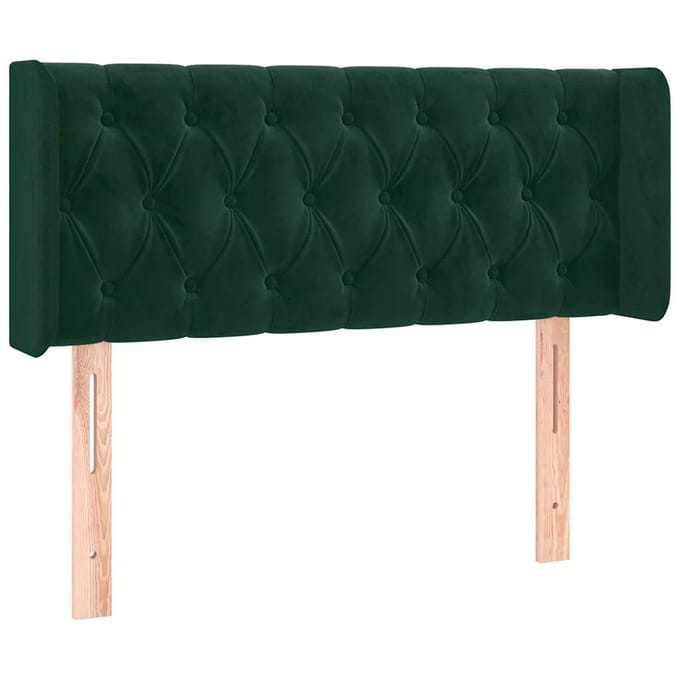 vidaXL - Hoofdbord - LED - 103x16x78/88 - cm - fluweel - donkergroen