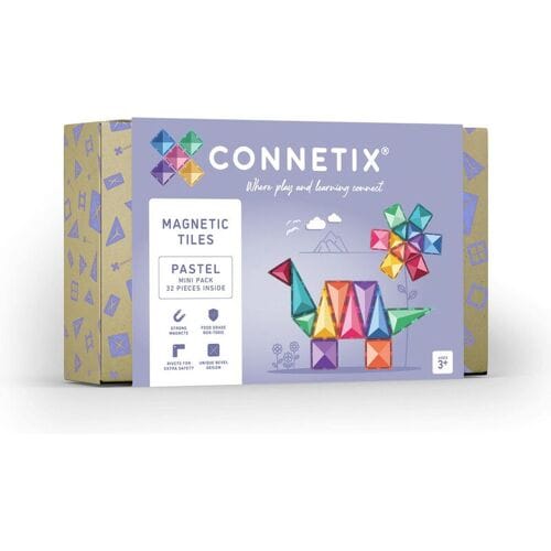 CONNETIX - Magnetisch Tegels - Pastel Miniverpakking - 32 Stuks - Magnetisch Speelgoed