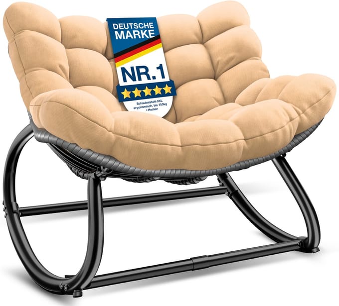 KESSER® Schommelstoel voor binnen en Buiten - Relaxfauteuil Weerbestendig