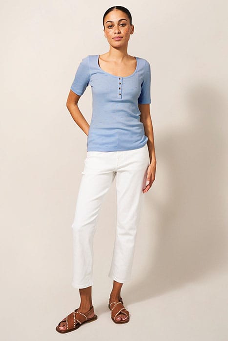 White Stuff Sherbet Tee Blue Printed Taglia: 6 | Maglie Sportivi Outlet | Donna | Blu