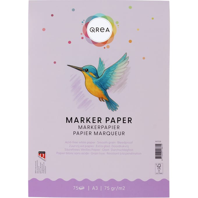 Markerblok Qrea A3 75gram 75vel