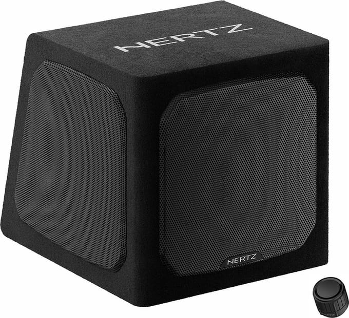Hertz DBA 201 8 Inch 440 Watt Actieve Subwoofer met 2 Passieve Membranen