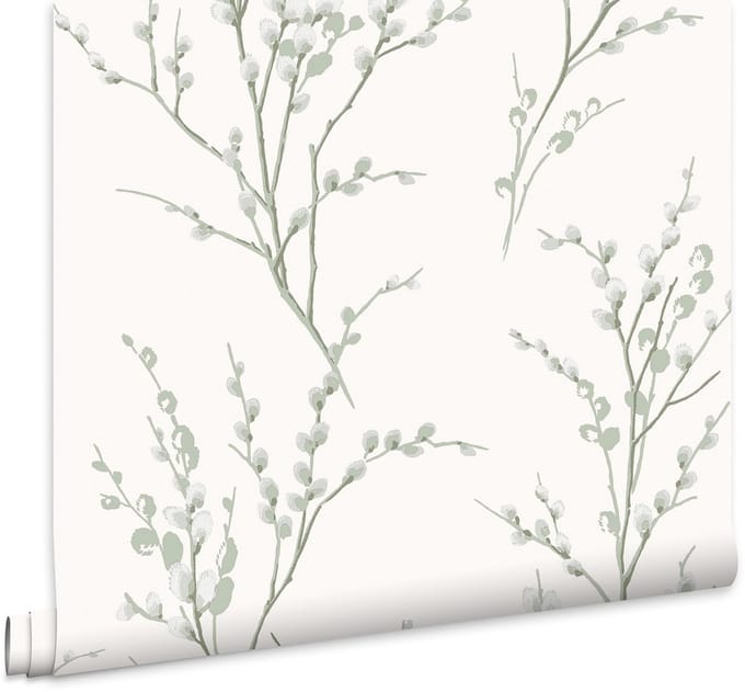 Laura Ashley - Vliesbehang - Boswilg Saliegroen