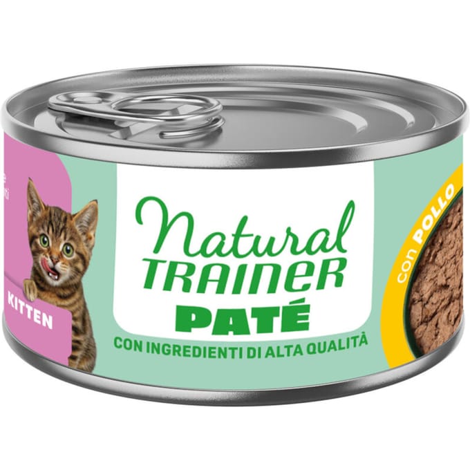 18x 85g Natural Trainer Kitten Huhn Katzenfutter nass