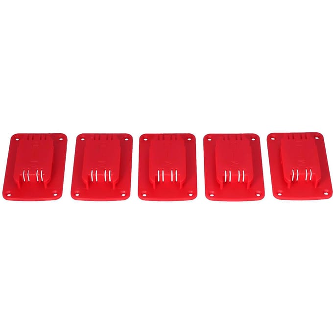 5 Stuks Gereedschaphouder Bevestiging Batterij Bevestigingsbeugel Opbergrek voor Milwaukee Elektrisch Gereedschap Rood rood