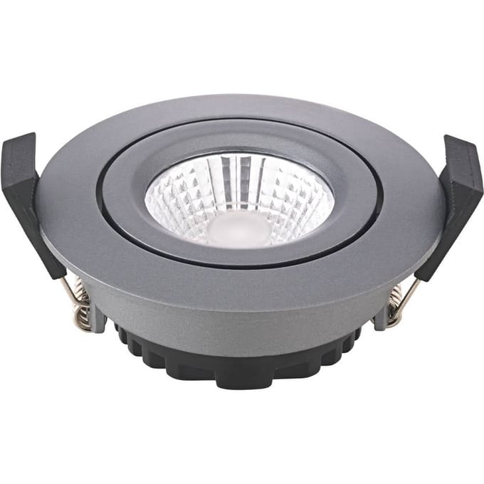 Sigor LED plafondinbouwspot Diled, Ø 8,5cm 6W Dime LED antraciet