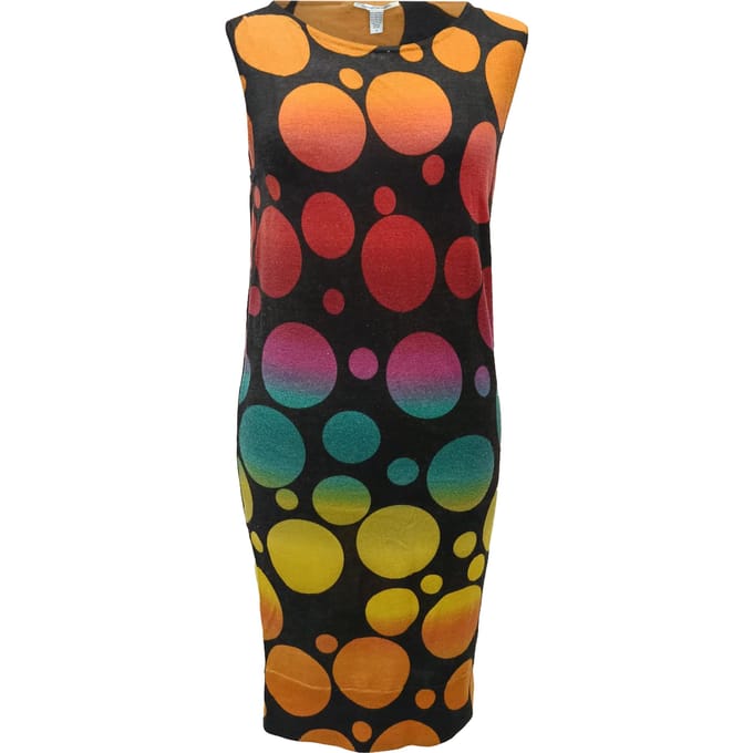 Diane von Furstenberg jurk met stippenprint in veelkleurige wol