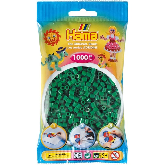 Hama Kralen 1000st nr. 10 groen Strijkkralen & -parels